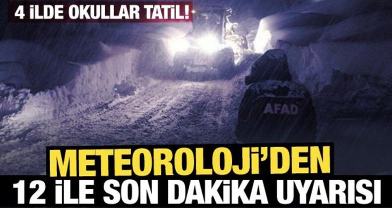 Meteoroloji’den 12 ile Son Dakika Uyarısı!