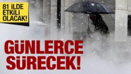 81 İl için Kar ve Sağanak Uyarısı! Günlerce Sürecek