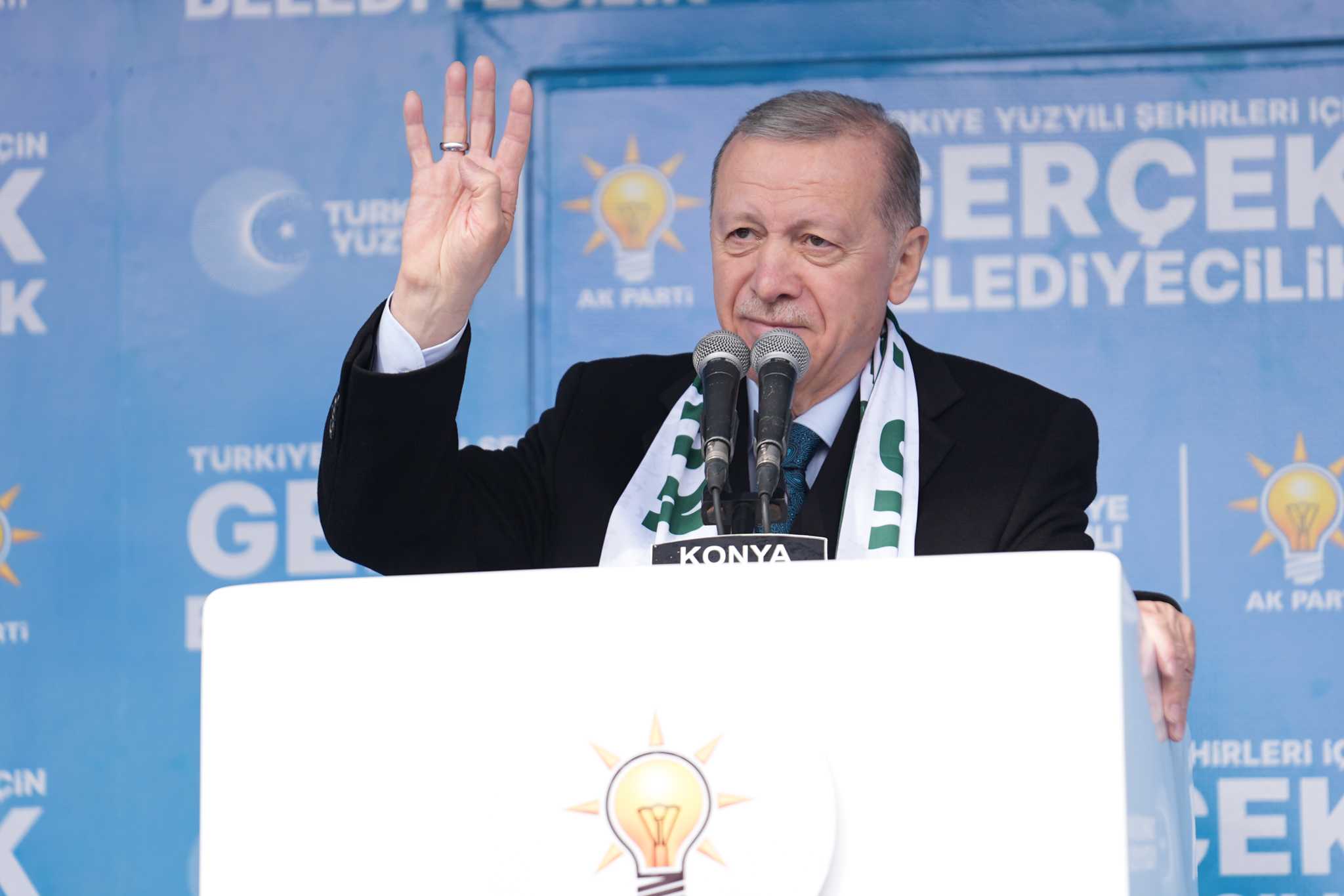 Cumhurbaşkanı Erdoğan: "CHP ve DEM Gizli İşbirliği İçinde" 6 AA 20240317 34015470 34015464 CUMHURBASKANI VE AK PARTI GENEL BASKANI ERDOGAN KONYADA