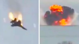Rusya’nın Su-35 Savaş Uçağı Kırım Üzerinde Karadeniz’e Düştü