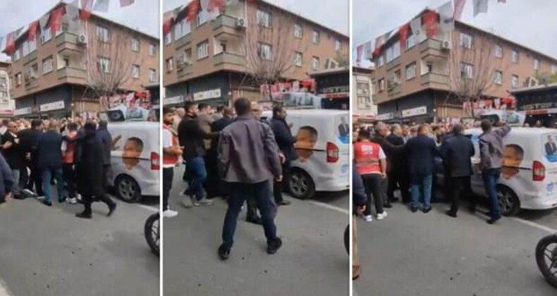 CHP’lilerden Memleket Partisi Seçim Aracına Saldırı!