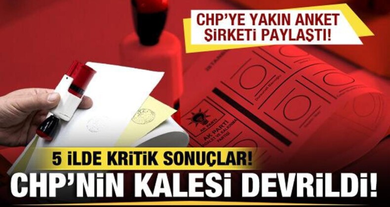 CHP’ye Yakın Anket Şirketi Paylaştı! 5 İlde Kritik Sonuçlar! CHP’nin Kalesi Devrildi