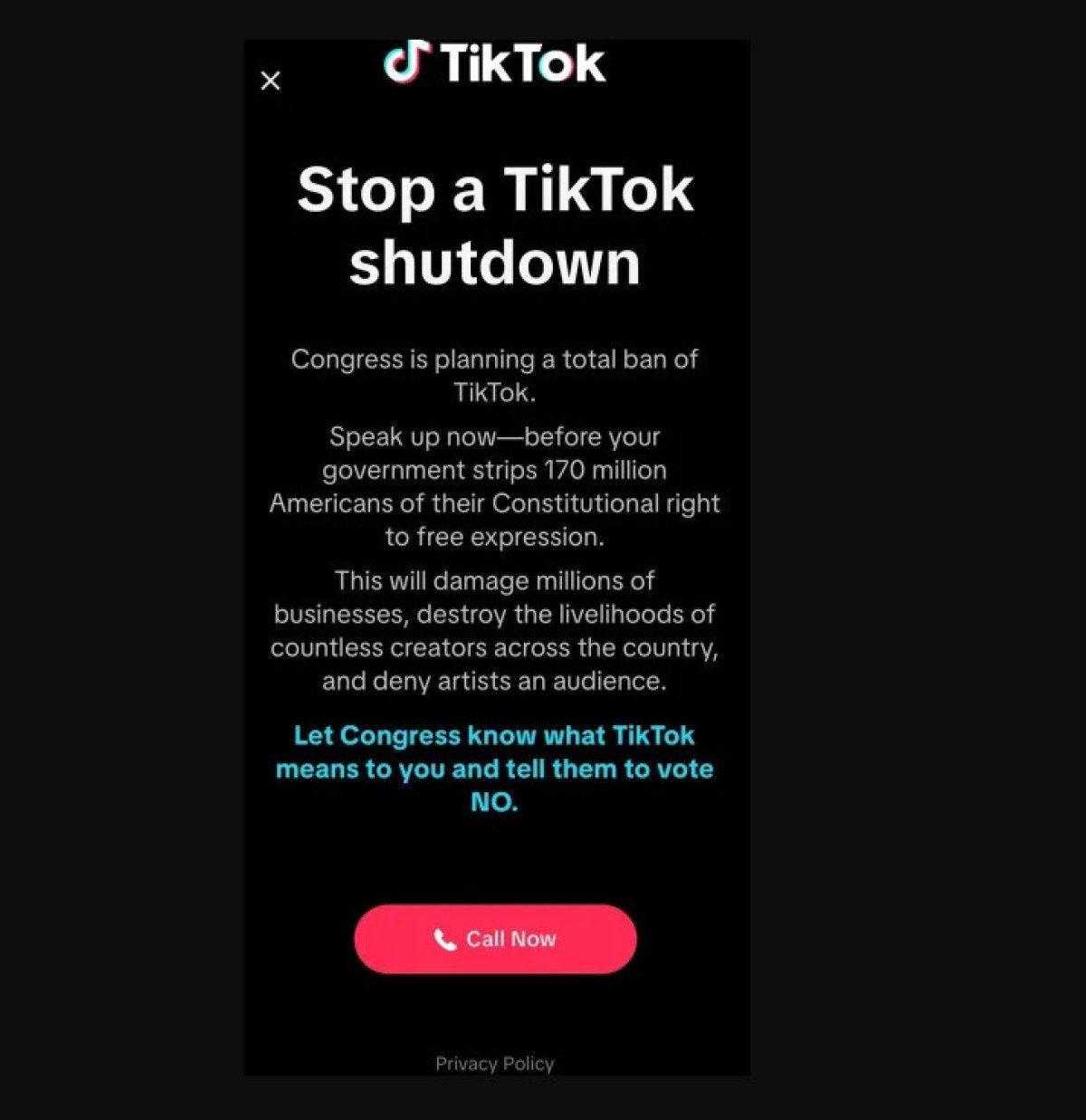 TikTok'ta Tehlike Çanları! Kullanıcılara Bildirim Gönderdi: ABD'de Kapanabiliriz! 1 tiktokta tehlike canlari kullanicilara bildirim gonderdi abdde kapanabiliriz 1 nP4eNOuN