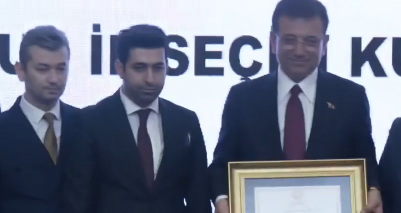 İBB Başkanı Ekrem İmamoğlu Mazbatasını Aldı