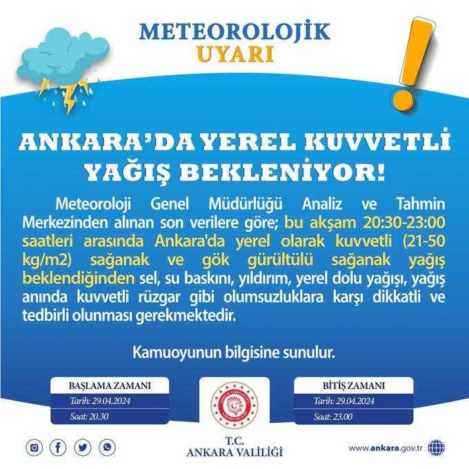 ankarada saganak siddetlendi meteorolojiden 14 il icin kuvvetli yagis uyarisi 17