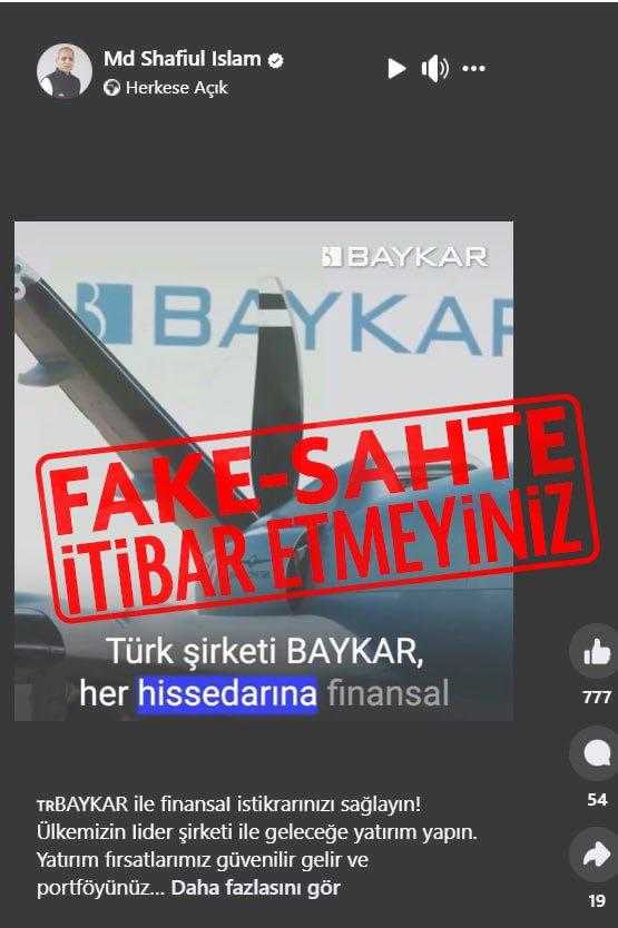 Baykar'dan Vatandaşlara Uyarı: Çağrılara İtibar Etmeyin! 3 baykardan vatandaslara uyari cagrilara itibar etmeyin 3 vEBNbHiJ