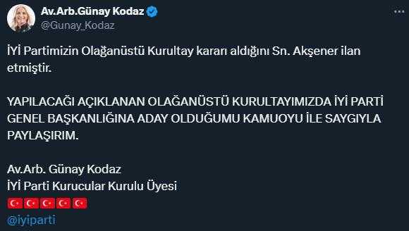 İYİ Parti'de İlk Aday Belli Oldu! İhracı İstenmişti, Adaylığını Açıkladı... 1 iyi partide ilk aday belli oldu ihraci istenmisti adayligini acikladi 1 Rth57l27