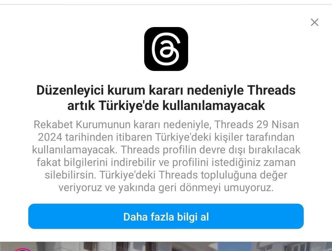 Meta, Türkiye'de Threads Uygulamasını Geçici Olarak Kapatıyor 1 meta turkiyede threads uygulamasini gecici olarak kapatiyor 1 S9FkUJ9z