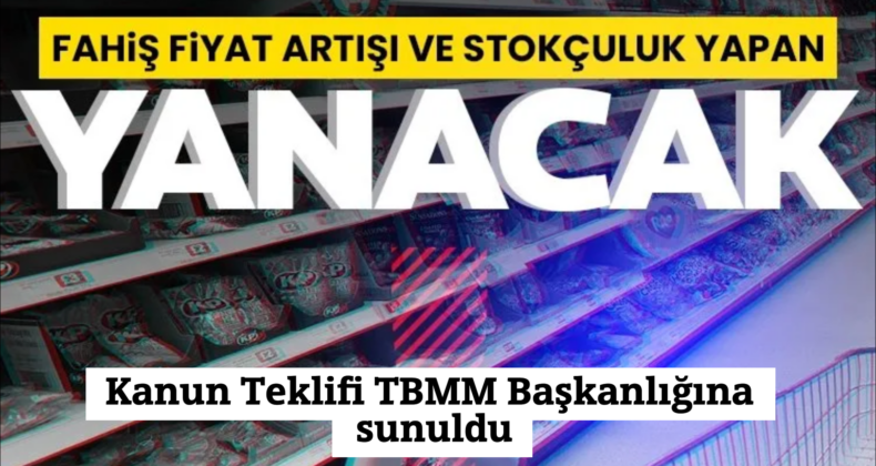 Yeni Yasa Teklifi: Fahiş Fiyat Artışı ve Stokçuluklar Şimdi Yandı!