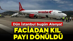 Antalya’da Uçak Acil İniş Yaptı: Ön Lastiği Patladı!