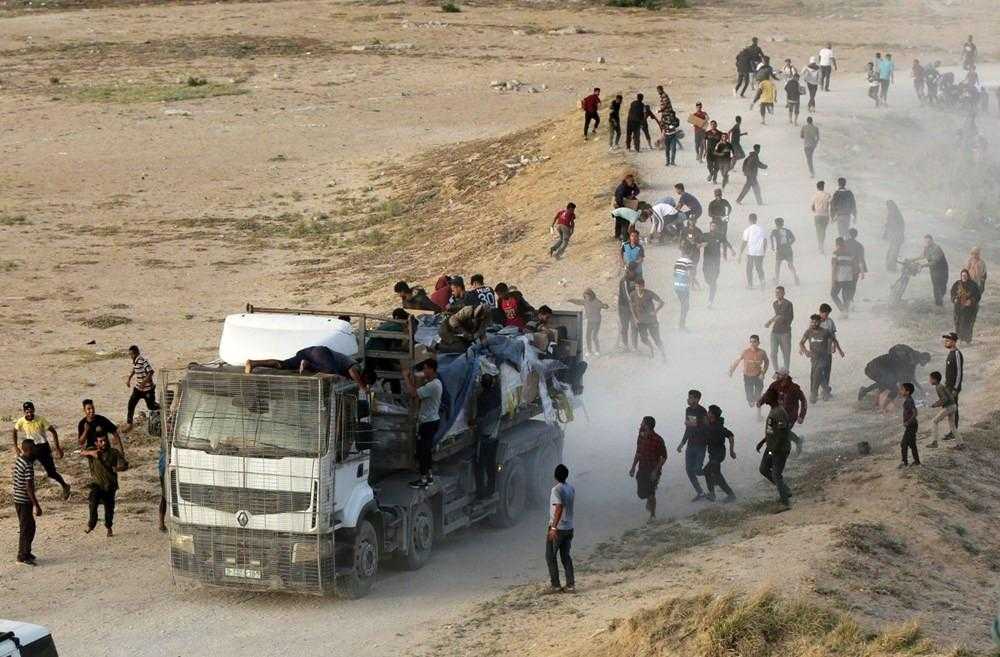abdden gazzeye gecici liman yardim tirlari kente girdi 1 Ief76ST4