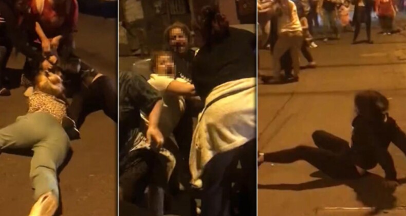 Şişli’de Kadınlardan Saç Saça ‘Aldatma’ Kavgası! Tekme ve Yumruklar Havada Uçuştu