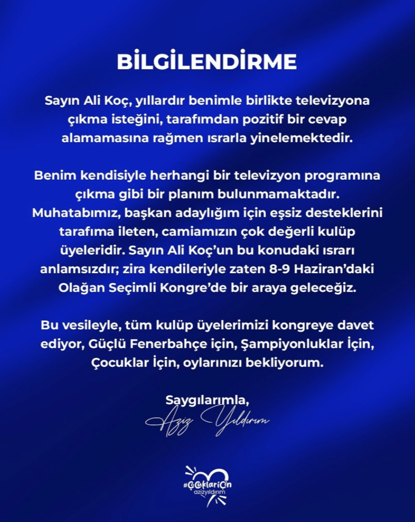 Aziz Yıldırım Ali Koç'un Televizyona Çıkma Çağrısına Cevap Verdi! 2 Ekran goruntusu 2024 06 05 130151
