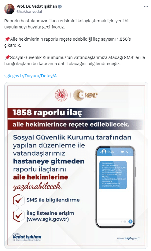 Bakan Duyurdu! Reçeteli İlaçlarda Yeni Dönem Başlıyor 1 Ekran goruntusu 2024 06 13 161756