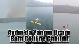 Didim’de Yangın Uçağı Bafa Gölü’ne Çakıldı!