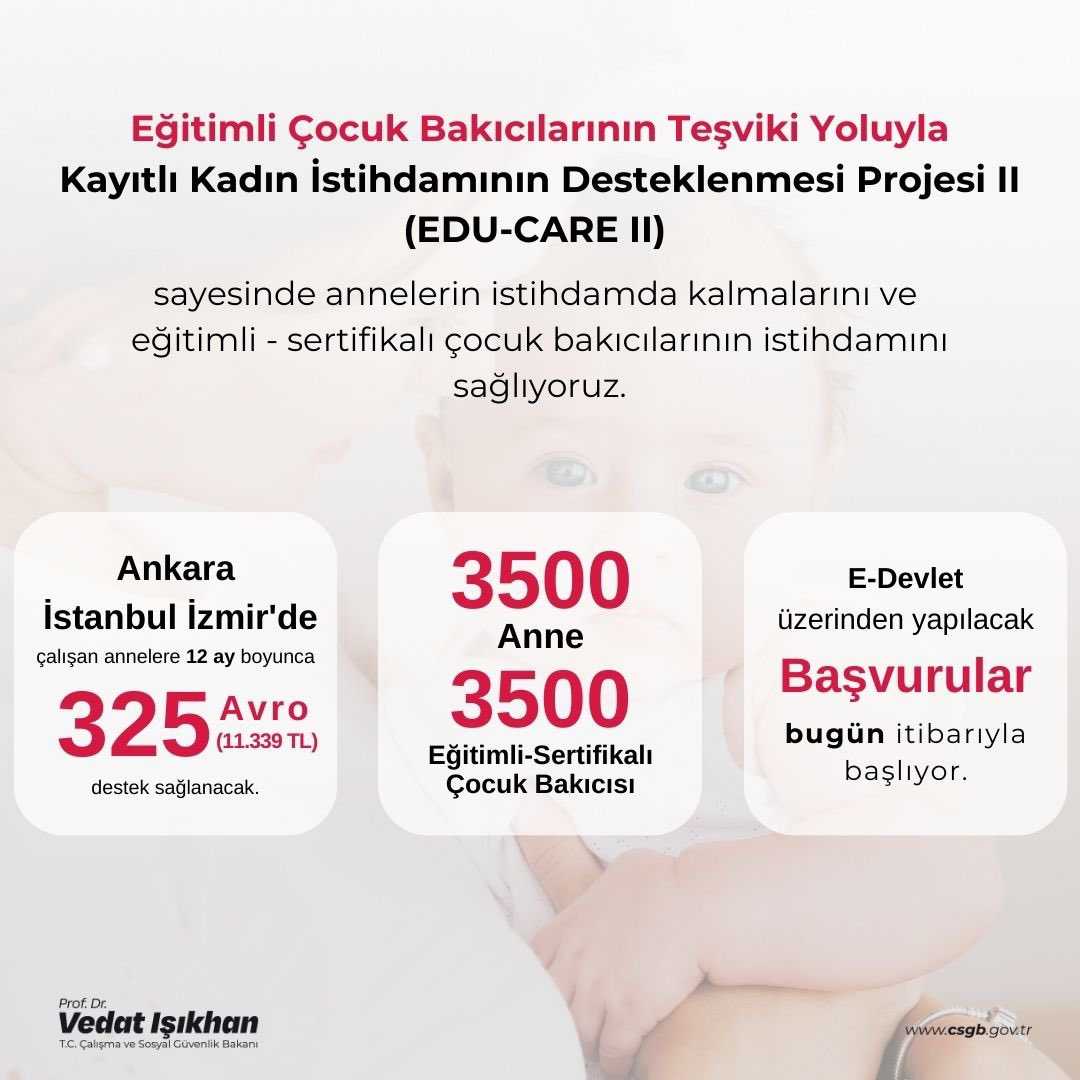 Çalışan Annelere 325 Euro Destek Başvurusu: Detaylar ve Şartlar Açıklandı 1