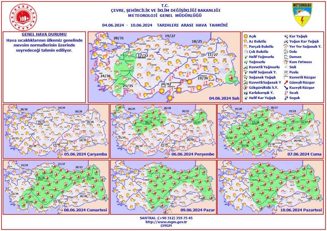 Meteoroloji Yeni Haritayı Yayımladı: 40 Dereceyi Aşacak! 1 meteoroloji yeni haritayi yayimladi 40 dereceyi asacak 1 Y7W6lBqS