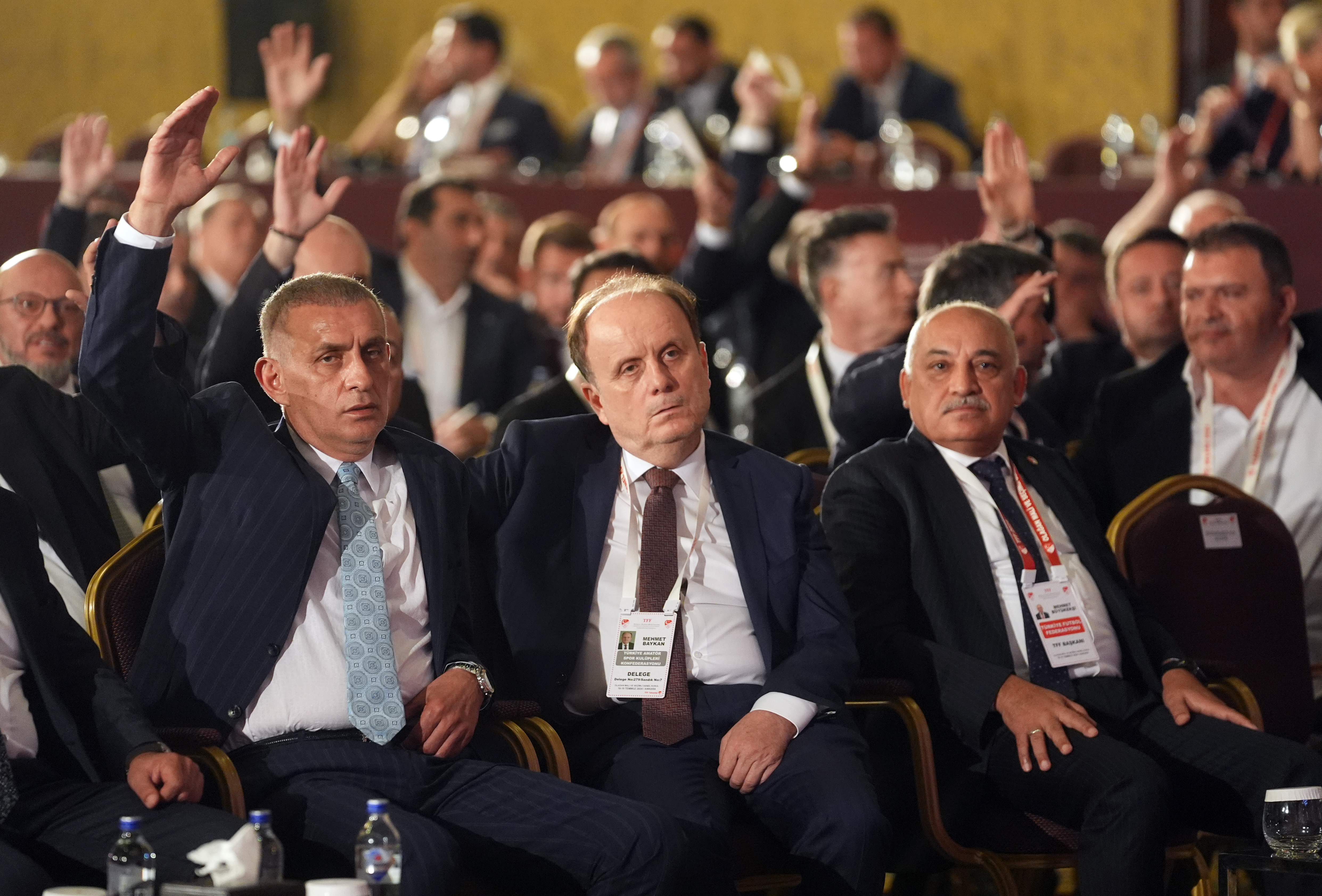 TFF Başkanı Belli Oluyor: Büyükekşi mi Hacıosmanoğlu mu? 7 AA 20240718 35172803 35172791 TFF OLAGAN MALI VE SECIMLI GENEL KURULU BASLADI