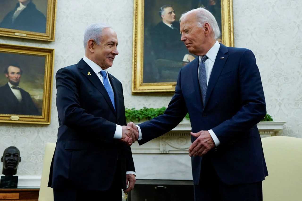 Biden ve Netanyahu Beyaz Saray'da Buluştu 3 Biden ve Netanyahu Beyaz Sarayda Bulustu 3