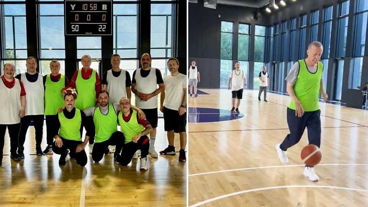 Erdoğan ve Bakanlar Basketbol Sahasında Ter Döktü 1 Erdogan ve Bakanlar Basketbol Sahasinda Ter Doktu 2