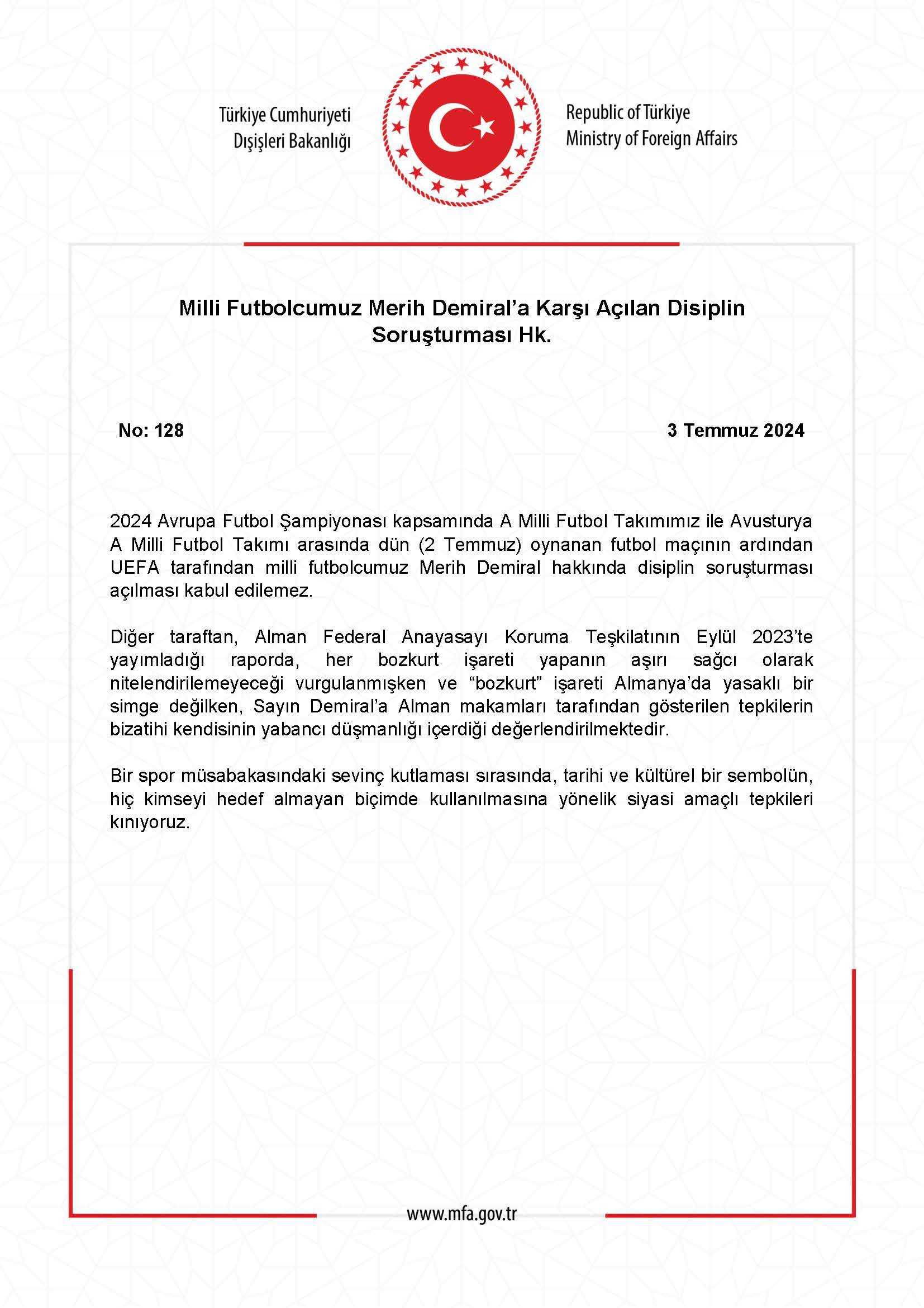 Dışişleri'nden Merih Demiral Açıklaması: Alman Büyükelçi Dışişlerine Çağrıldı! 2