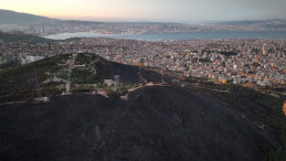 İzmir’deki Orman Yangınının Zararları Havadan Görüntülendi