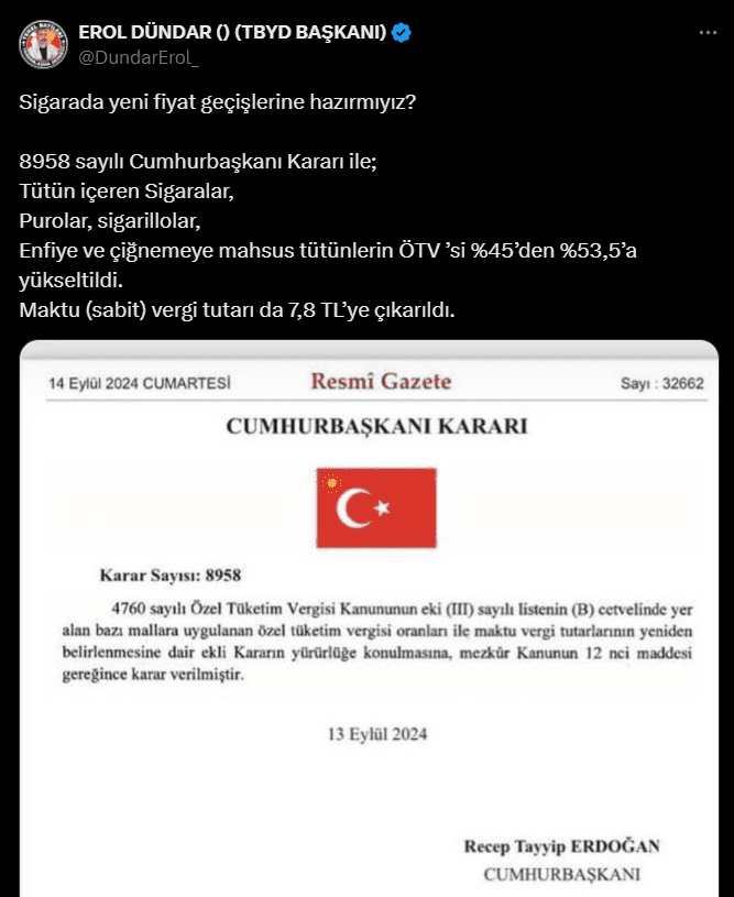 Sigara Vergisi Sonrası Zam Kapıda mı? 2 Ekran goruntusu 2024 09 14 121922