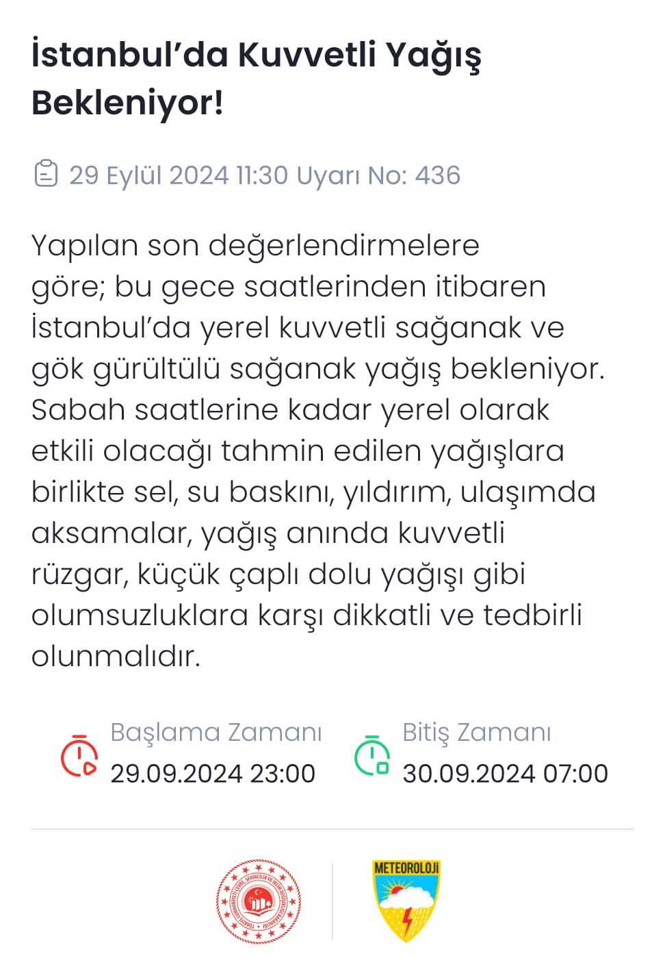 İstanbul’a Sağanak Uyarısı! Hava 15 Derece Birden Düşecek 2 GYocpNlXYAAyLIj