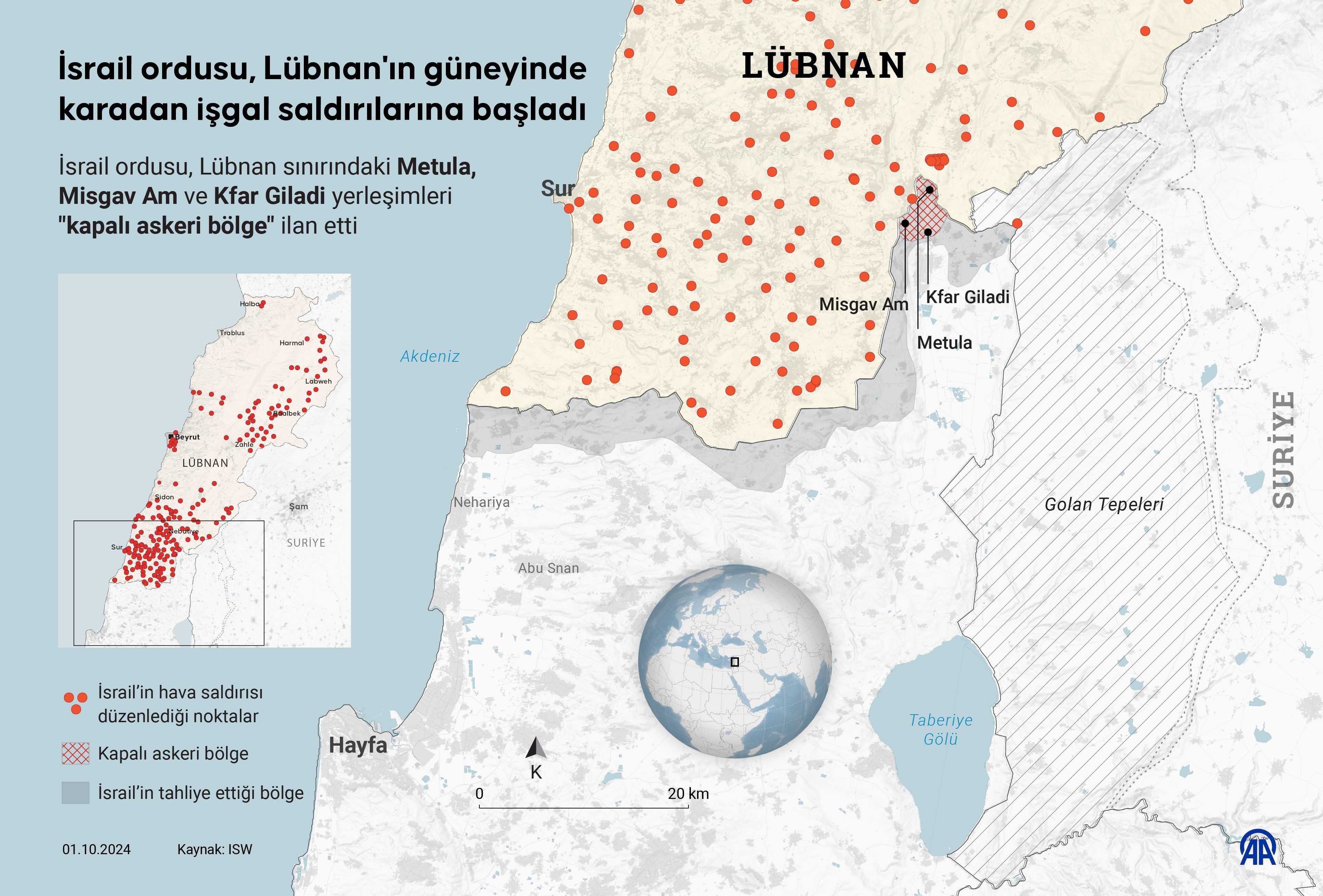 İsrail Askeri Lübnan'a Girdi: "Kuzey Okları Operasyonu" 8 AA 20241001 35786430 35786428 ISRAIL ORDUSU LUBNANIN GUNEYINDE KARADAN ISGAL SALDIRILARINA BASLADI