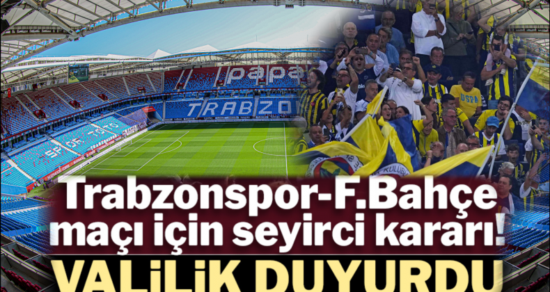 Trabzonspor – Fenerbahçe Maçında Deplasman Yasağı Kararı