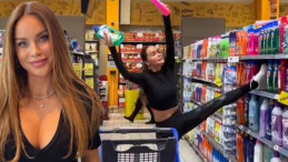Ebru Şallı’dan Şaşırtan Adım: Markette Pilates Yaptı