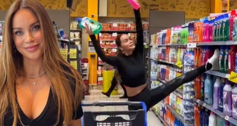 Ebru Şallı’dan Şaşırtan Adım: Markette Pilates Yaptı