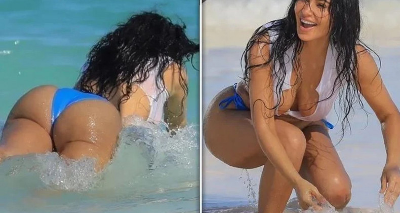 Kim Kardashian’dan Nefes Kesen Plaj Pozları