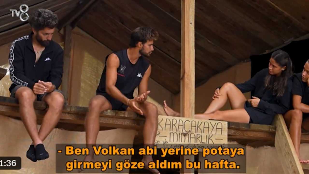 Survivorda Potada Sok Yusuf ve Volkan Elenme Adayi 2