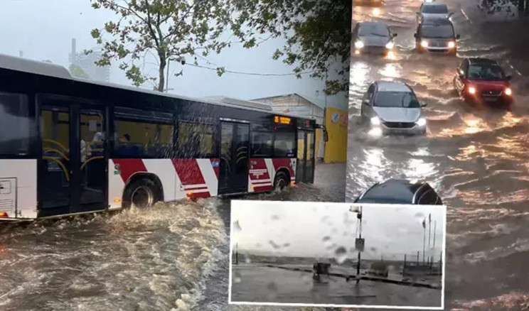 Fırtına İzmir’i Vurdu: Deniz Sokaklara Taştı