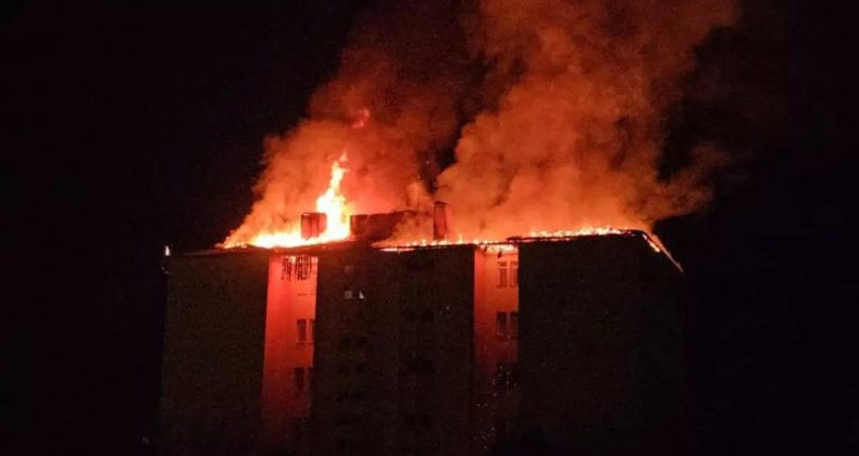 Saniyeler İçinde Büyüyen Tehlike: Yurt Çatısında Yangın