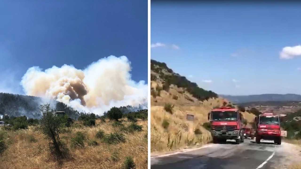 Edremitte Yangin Panigi Alevler Ormanlik Alana Ulasti 4
