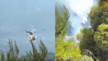 Yangın Görevinde Büyük Facia: İki Helikopter Çarpıştı