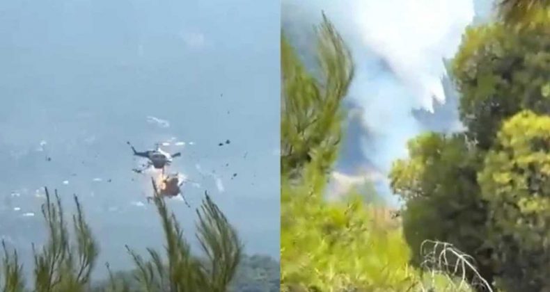 Yangın Görevinde Büyük Facia: İki Helikopter Çarpıştı